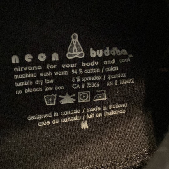 Neon Buddha mock neck button up cardigan M - Picture 4 of 5